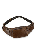 Genuine leather waist bag men's leather crossbody bag casual chest bag