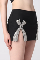 Patchwork Diamonds Skirts For Women High Waist Spliced Slimming Split Skirt Female