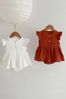 Summer Baby Bodysuits Ruffle Girls One Piece Infant Girls Clothes