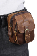 Men Leather Waist Bag Male Outdoor Sports Waist Packs For Men