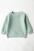 Round Neck Fleece Hoodies Middle Small Children Girl Boy Wear Pullover Solid Autumn Winter Kids Sweater Top