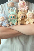 Popmart Labubu The Monsters Sit And Party Vinyl Blind Box Heart-Beating Macaron Pendant Decoration