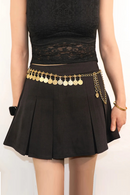 Cross border Retro Disc Tassel Coin Waist Chain Women Decorative Belt for Dress