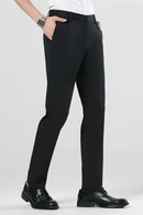 Spring Summer Casual Pants Men Breathable Elastic Slim Straight Business Trousers
