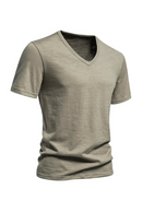 Summer T Shirt Men Casual Cotton Basic T-shirts Breathable Top Tees