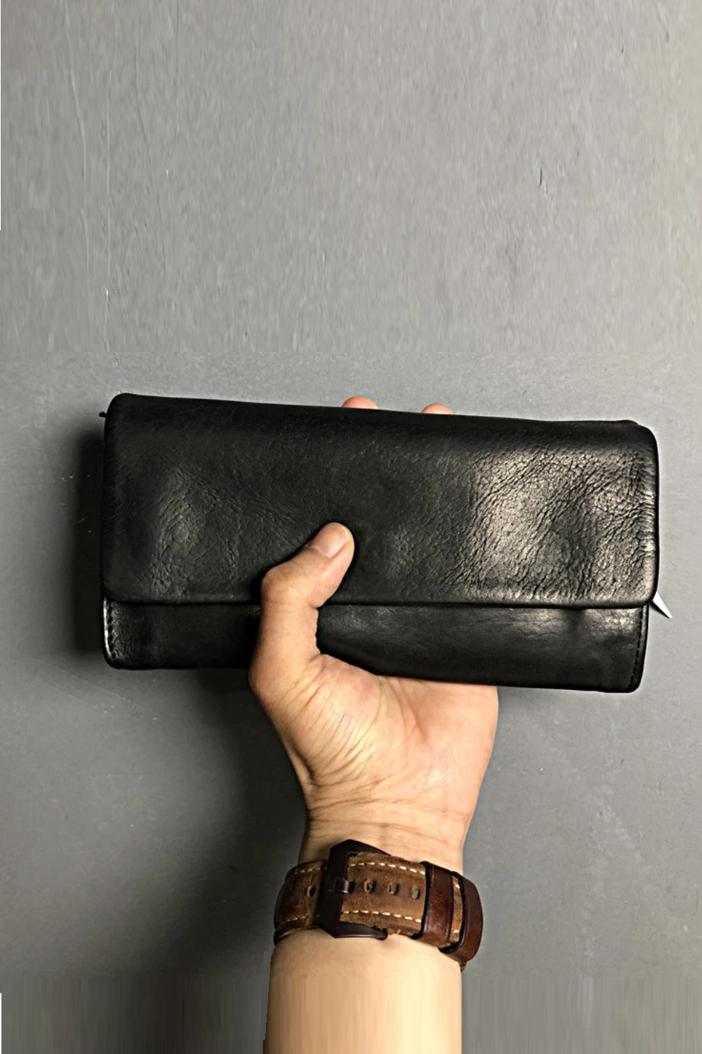 Handmade Long Wallet Inner Zip Wallets Purse Soft Wallet Card Holder C