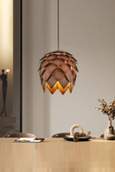 Solid Wood Pine Cone Chandelier Retro Internet Celebrity Wooden Chandelier