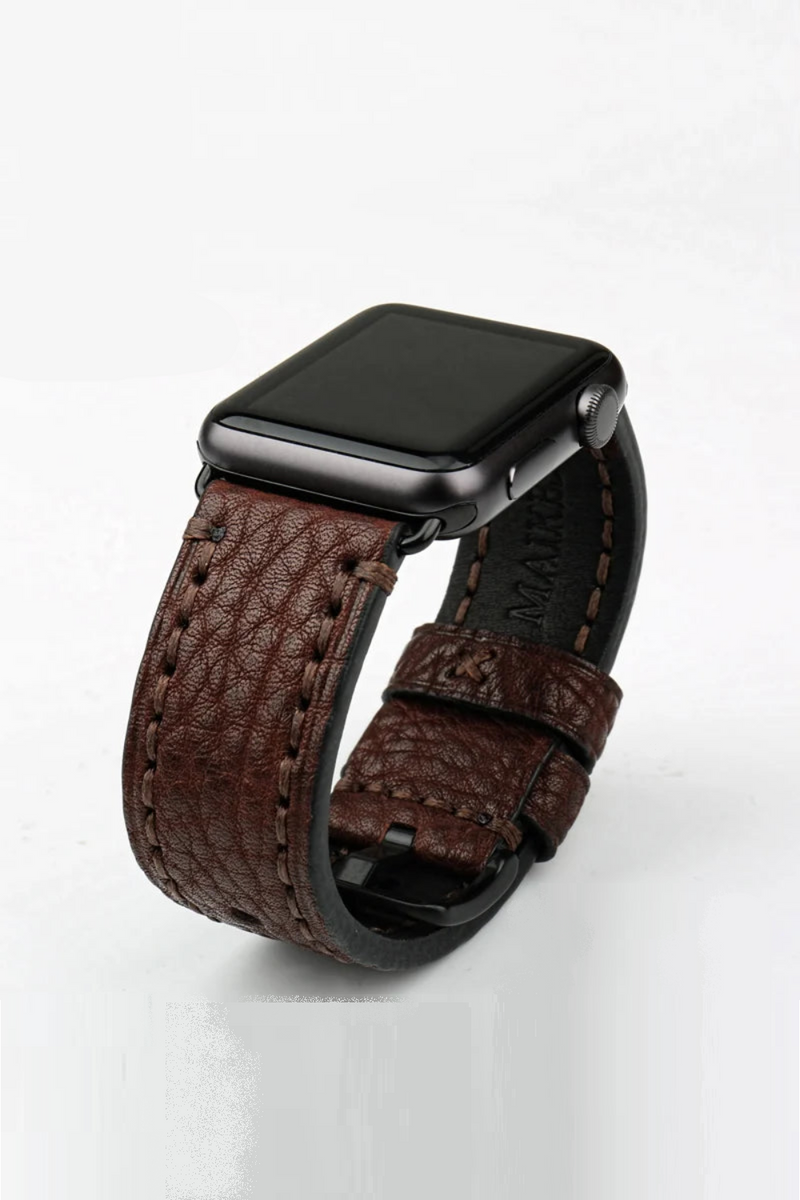 Genuine Leather Watch Strap Replacement For Apple Watch Band 44mm 40mm 45mm 41mm iWatch Watchband