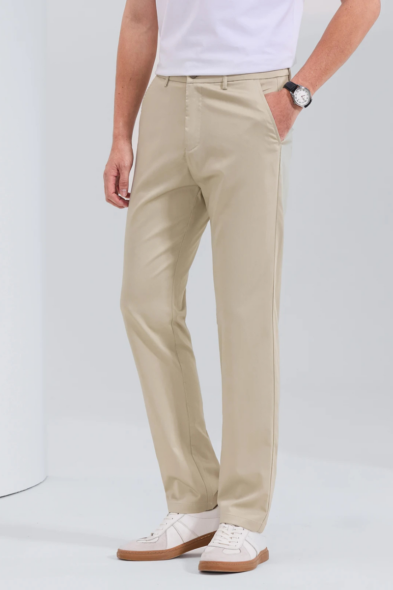 Men Straight Formal Trousers Pants Comfortable Casual Wide Long Pants