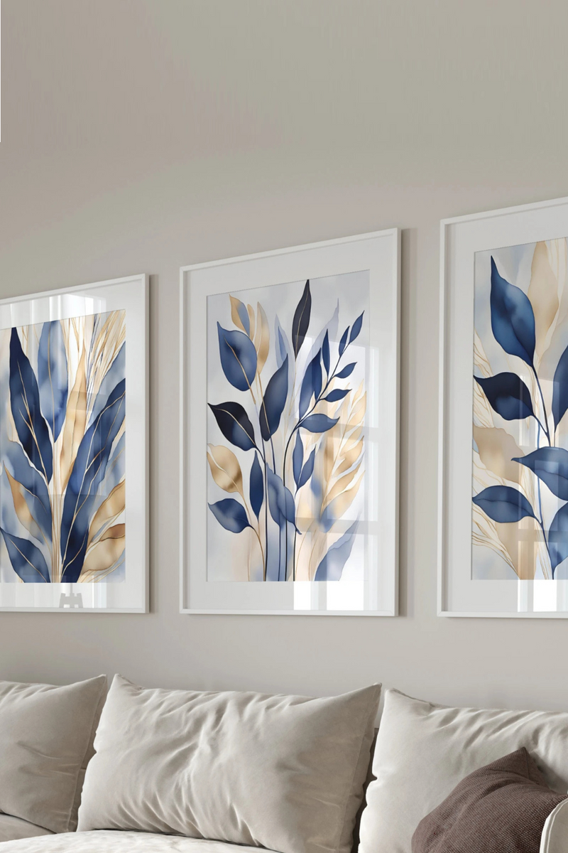 Retro Botanical Abstract Modern Leaves Art Poster Canvas Painting Wall Prints Picture for Living Room Home Decor