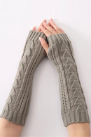 Half Finger Knitted Gloves Female Stitching Hollow Autumn Winter Fingerless Knitting Gloves Warm Arm Sleeve Unisex