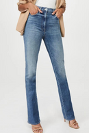 Women's Retro Straight Denim Long Pants Zipper Stretch High Waist Ladies Jeans