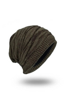 Winter Men's Hats Fleece Thicken Skiing Beanies Caps Warm Knitted Bonnet Hats Men