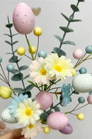 Easter Decoration Artificial Egg Tulip Flower Branch Daisy Flower DIY Bouquets for Easter Party Home Table Decors