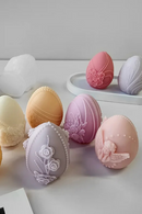 Easter Egg Candle Silicone Mold Angel Flower Embossment DIY Handmade Chocolate Baking Mould
