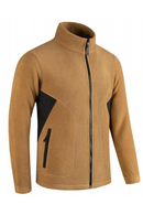 Vintage Stand Collar Jacket Men Autumn Winter Fleece Jacket Coat Casual Patchwork Jackets Male Outerwear Outdoor