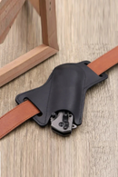 Leather Anti-scratch Storage Sheath Folding Flick Knife Waist Belt Clip Holder Pocket Knives Pack Tools for Camping