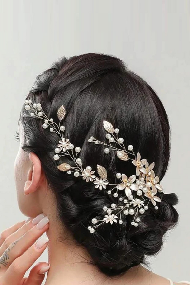 Handmade Blossom Headpiece Wedding Pearls Headbands Bridal Jewelry Hair Accessories for Women Hairstyle