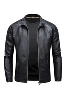Leather Jacket Men  Jacket Casual Men Leather Jacket Slim Handsome Men Clothing