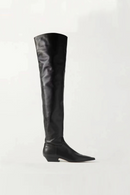 knee boots Square-head Side zipper Low heel Modern boots Modern boots