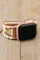 Elegant Freshwater Pearl Women Watch Band Beads Boho Watch Strap Wrist Band Bracelet Accessories