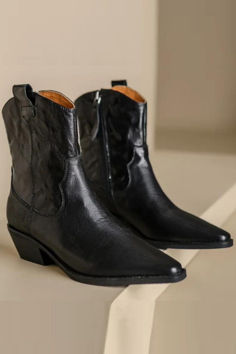 Retro Ankle Boots For Women Leather Winter Shoes Low Heels Short Motorcycle Boot Female