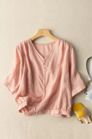 Lightweight Shirt Women Simple Literary Retro Coat Summer Lightweight Women Loose Top