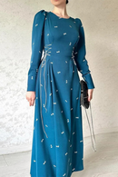 Elegant Dress For Women Slim Patchwork Dress Female