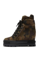 Camflague Shoes For Women Lace -Up Height Ankle Boots High Top Sneaker Leisure Shoes