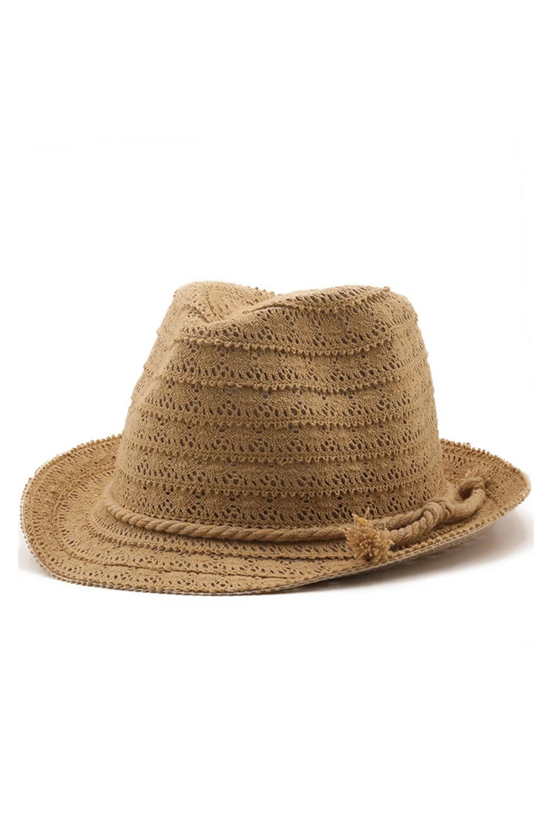 Summer Hollow Sun Hats Sweet Tassel Balls hats Girls Beach Panama Hats Fedoras