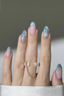 Ripple Nail Art Pearl Sparkling False Nails Detachable Finished Fake Nails Press on Nails