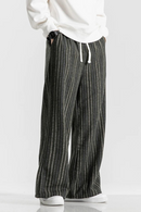 Casual Men Pants Winter Thicken Men Harem Pants Warm Trousers Male Stripe Sweatpants