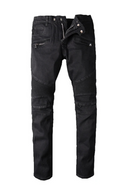 Men biker jeans for moto Casual classic stretch denim pants Long trousers