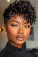 Short Pixie Cut Curly Side Part Lace Hair Wigs For Women Hair Wear Bob Wigs