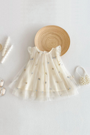 Girls Embroidered Dress Summer Baby Flying Sleeve Dress Children's Stylish Summer Princess Dress