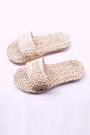 Summer Handwoven Seagrass Slippers Straw Sandals Handmade Slippers Beach