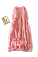 Double layered Embroidery Casual Loose Women Summer Spring Holiday Seaside Clothing