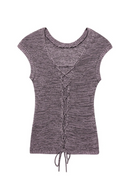 Summer Lady Simple Sleeveless V-Collar Hollow Out Knitted Blouses Party Woman Grey Vest Top