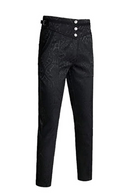 Men's Gothic Vampire Cosplay Costume Trousers Steampunk Dark Jacquard Victorian Trousers