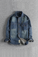 Denim shirt men loose casual shirt