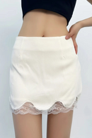 Lace Splicing Bag Hip Half Body Skirt Women Summer Short Skirt
