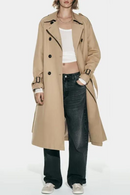 Women's Trench Coat Autumn Fashion With Belt Trench Coat For Women Double Breasted Long Jacket Women's Windbreaker