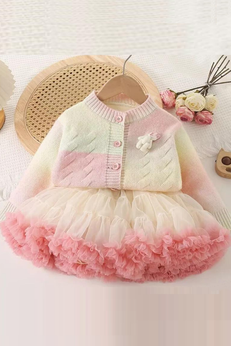 Girls Dress Autumn and Winter Red Celebration Children's Dress Christmas Girls Performance Dress