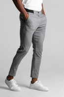 Comfortable Men Long Pants Stylish Slim Fit Ankle Length Casual Soft Breathable Fabric Mid Waist