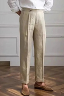 Spring Autumn Men Linen Pants Trousers Lightweight Breathable Casual Pants