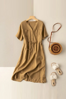 Dress Women Casual Loose Short Sleeve Dress Summer Thin Aesthetic Clothes