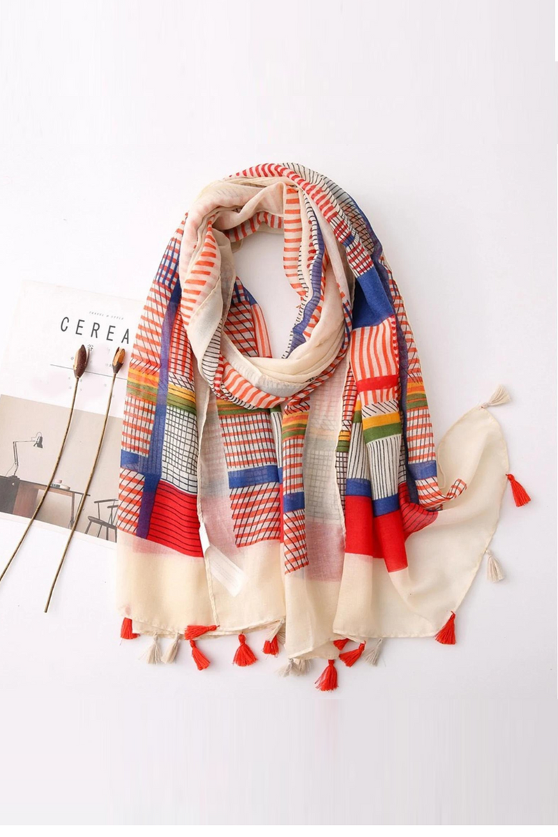 headscarf outdoor cotton and linen scarf the four seasons warm tassel shawl popular beach towel
