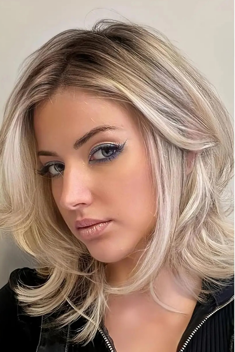 Hair Topper for Women Hair Light Blonde Hair Toppers Handcrafted Lace Base Clip in Toppers Hair Loss Cover