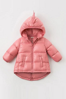 Children's dinosaur down jacket children's hooded solid down jacket cartoon winter coat