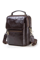 Genuine leather messenger bag for men flap bag luxury brand crossbody bags for 9.7" Ipad